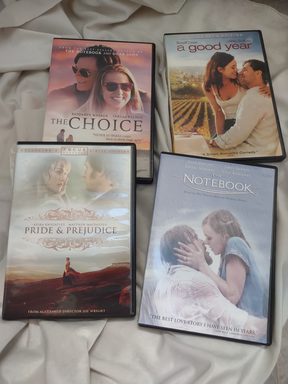 Romance DVDd with Romantic Movie Covers - EUC